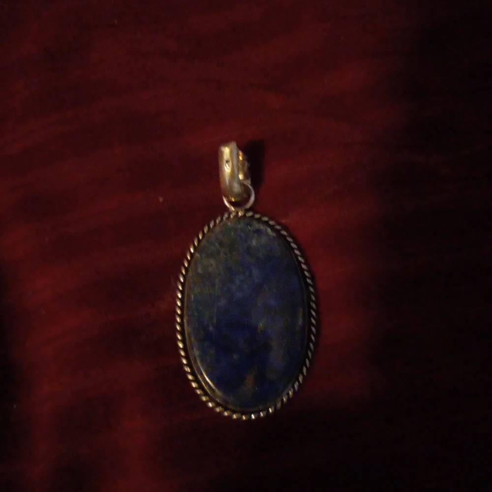 Lapis Lazuli pendant .925 sterling silver stamped - Picture 2 of 2
